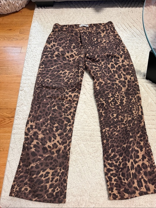 Abercrombie & Fitch Denim - Women’s Abercrombie Leopard Print Brown Jeans